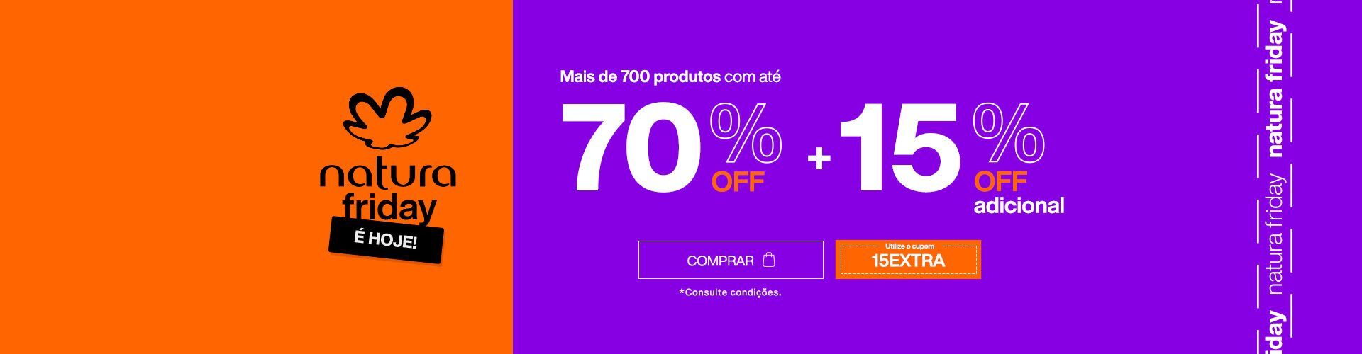 BLACK FRIDAY NATURA: Perfumes e cosméticos com melhor preço do ano + CUPOM de 15% OFF e Frete Grátis!